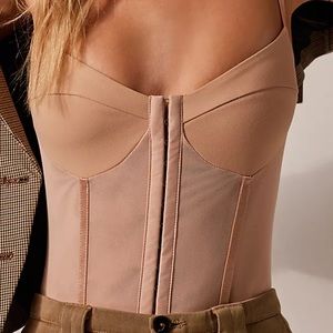 FREE PEOPLE: Night Rhythm Corset Bodysuit